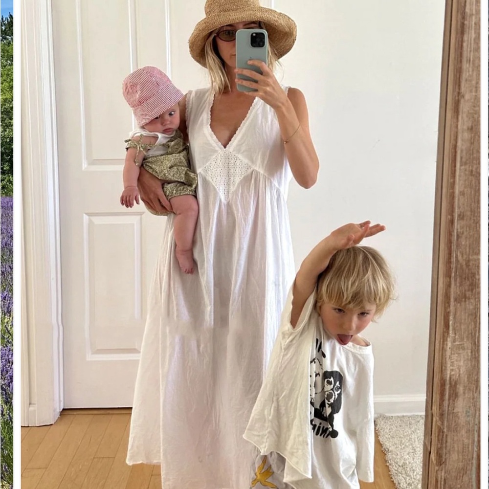 LANEWAY THE LABEL Vintage Cotton Gown in Ivory